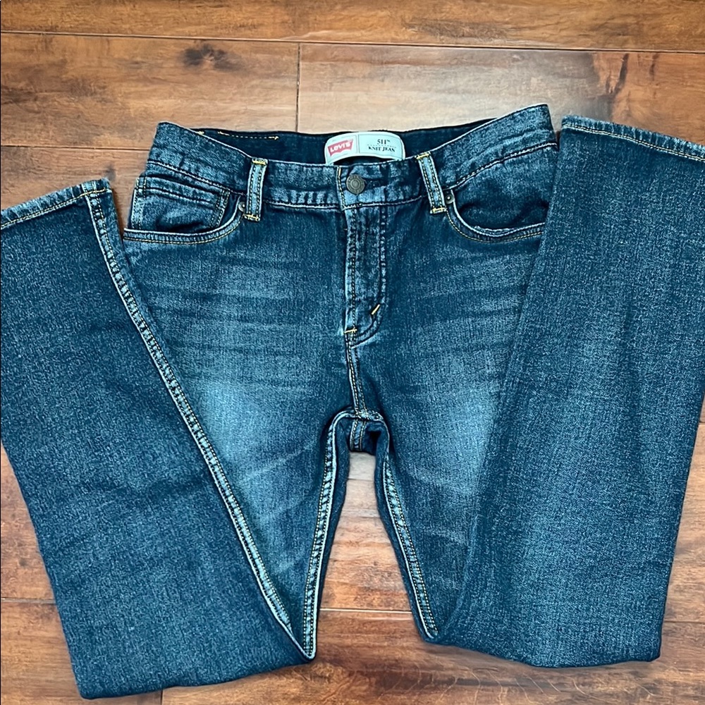 Levi's 511 Knit Jean - Dark Blue Slim Straight Jeans Boys 18Reg (29x29) EUC